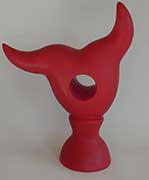 Red Heart - Ceramic Sculpture by Greg Geffner