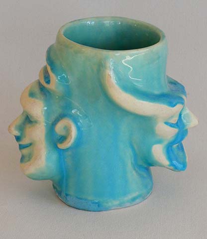 Greg Geffner - Ceramic Sculpture, Angle Devil Beer Mug 