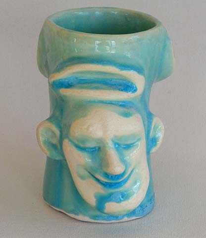 Greg Geffner - Ceramic Sculpture, Angle Devil Beer Mug  - Angel