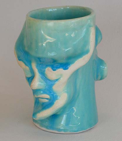 Greg Geffner - Ceramic Sculpture, Angle Devil Beer Mug 