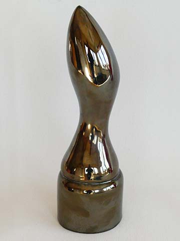 Greg Geffner - Ceramis Sculpture, After Brancusi - Front