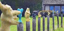 Greg Geffner - Ceramic Sculptures from 21 Fence Posts Show, Driggs, Idaho.