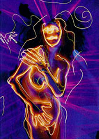 Greg Geffner - Light Painting Photo. Title: Purple Angela