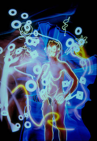 Greg Geffner - Light Painting Photo. Title: Lighted Figure