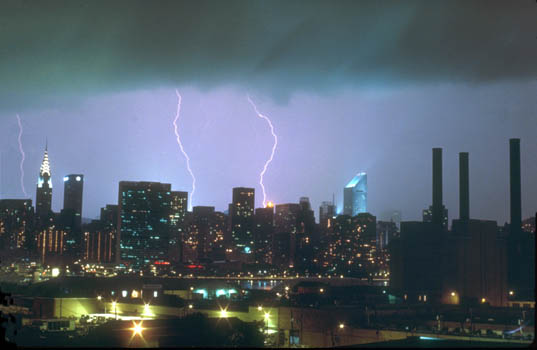 Greg Geffner, Thunder Cloud Umbrella Over Manhattan.