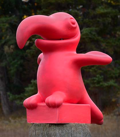 Greg Geffner Ceramic Sculpture. Title: Red Parrot.