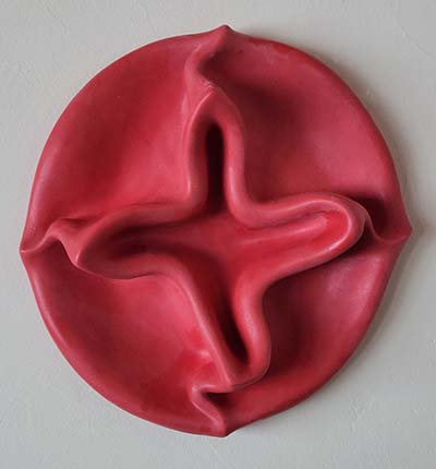 Known World Ceramic Sculpture by Greg Geffner - Red