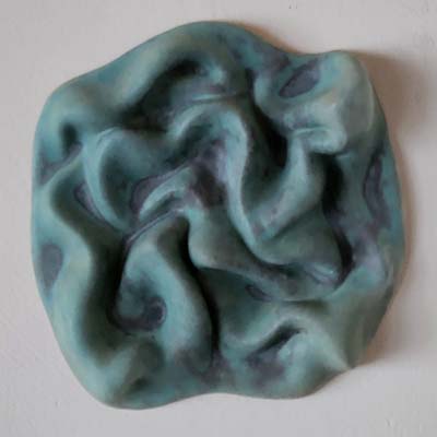 TwistedS quiggles, Ceramic Sculptures by Greg Geffner - Turquoise