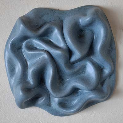 TwistedS quiggles, Ceramic Sculptures by Greg Geffner - Blue