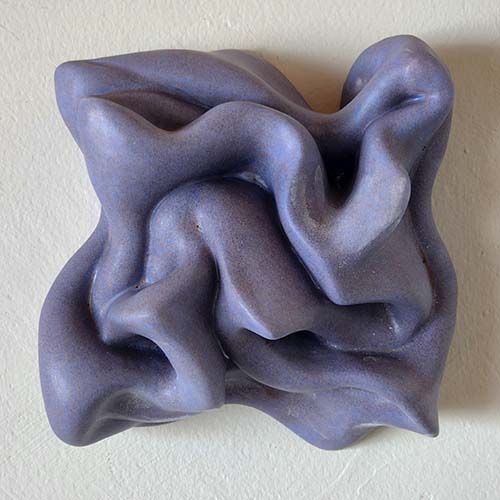 Gre Geffner - Twisted Box Ceramic Sculpture - Purple
