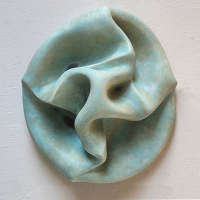 Twisted Spin, Ceramic Sculptures by Greg Geffner - Turquoise
