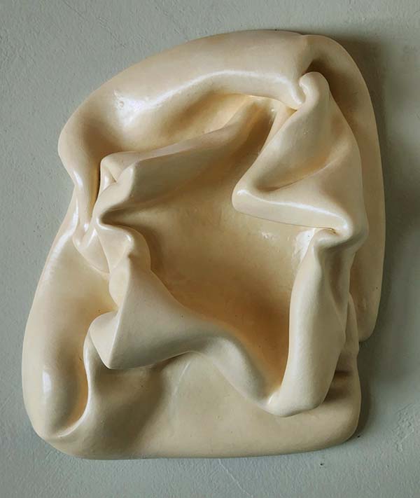 Greg Geffner, Twisted Squished Bed, Ceramic Sculpture - Front