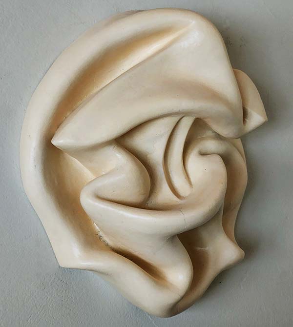 Greg Geffner, Twisted Squished Cello, Ceramic Sculpture.