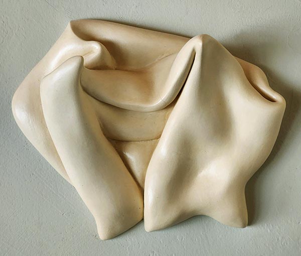 Greg Geffner, Twisted Squished Pelvis, Ceramic Sculpture. Front