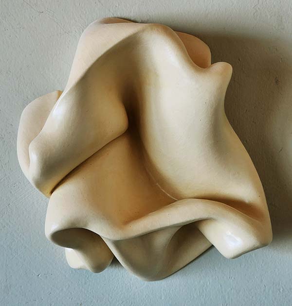 Greg Geffner, Twisted Squished Funnel, Ceramic Sculpture,  - Front