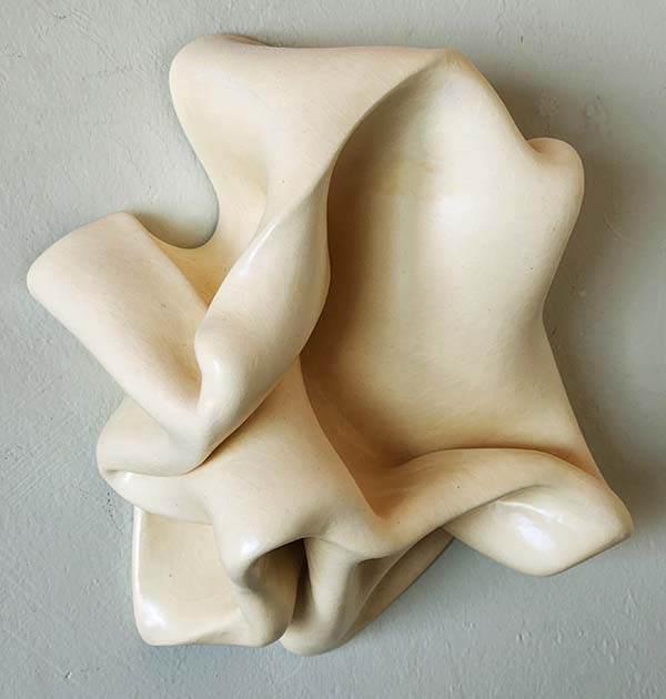 Greg Geffner, Twisted Squished Funnel, Ceramic Sculpture, 